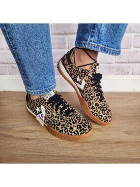 Converse Run Star Trainer Leopard Print Pony Sz 8.5 Women Shoes Sneakers A19273C